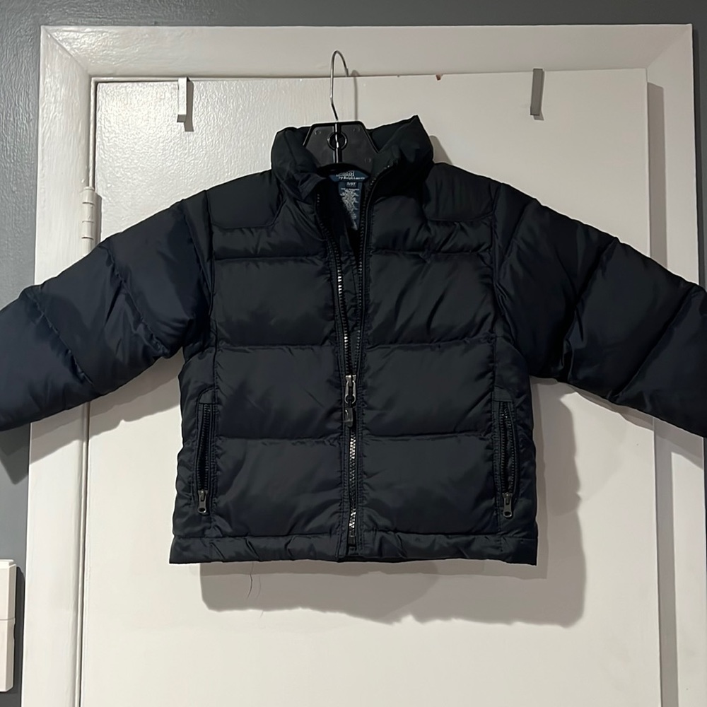 Polo navy puffer jacket with hidden hood size 3/3T